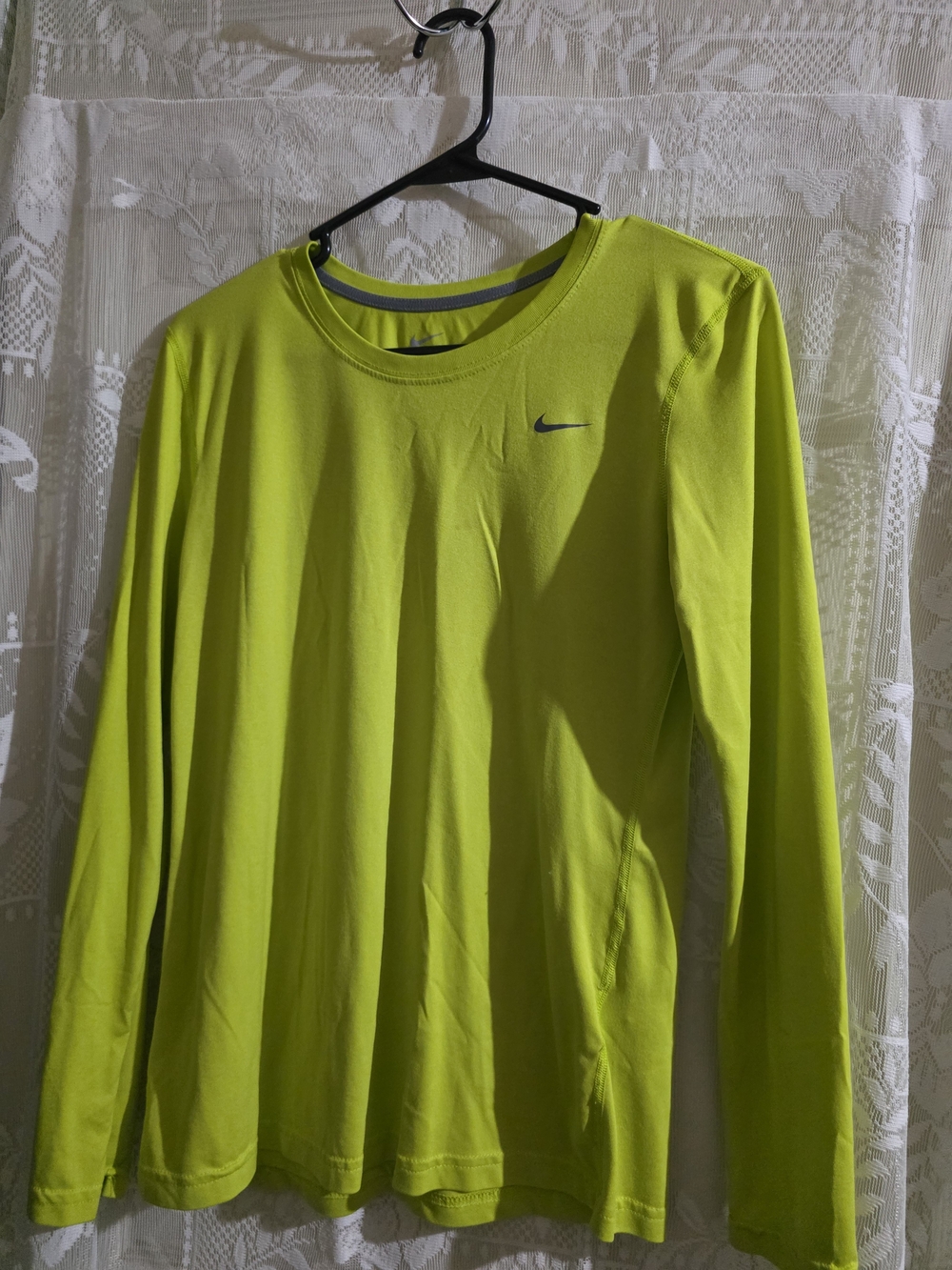 Nike Women’s Long-Sleeve Performance Shirt - Neon Yellow